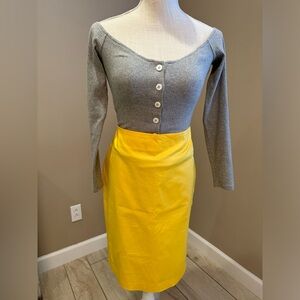 NWT! NEW YORK & COMPANY Yellow Pencil Skirt